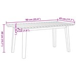 vidaXL Chaises de jardin avec table - Ensemble de 3 en bois d'acacia massif noir