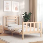 vidaXL Cadre de lit sans matelas 90x200 cm bois de pin massif