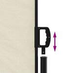 vidaXL Auvent latéral rétractable crème 120x1200 cm