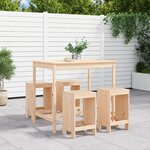 vidaXL Ensemble de bar de jardin 5 Pièces bois de pin massif