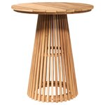 vidaXL Table de jardin Ø70x75 cm Bois massif Teck