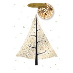 Sac cadeau petit format sapin doré - draeger paris