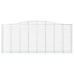 vidaXL Paniers à gabions arqués 25 Pièces 400x50x160/180 cm fer galvanisé
