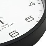 vidaXL Horloge murale radioguidée Mouvement à quartz 31 cm Blanc/noir