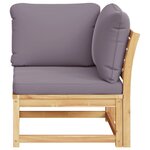 vidaXL Canapé d'angle de jardin coussins 73x73x65cm bois massif acacia