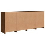 vidaXL Buffet avec lumières LED chêne marron 164x37x67 cm