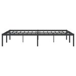 vidaXL Cadre de lit métal sans matelas noir 160x200 cm