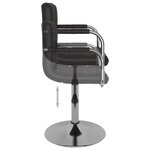 vidaXL Chaises pivotantes à manger lot de 6 noir similicuir