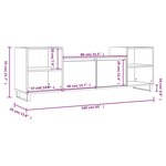 vidaXL Meuble TV Blanc brillant 160x35x55 cm Bois d'ingénierie