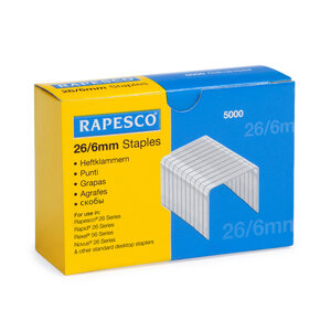 Boite de 5000 Agrafes Galvanisées 26/6mm RAPESCO