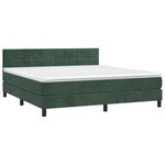 vidaXL Sommier à lattes de lit avec matelas LED Vert foncé 160x200 cm