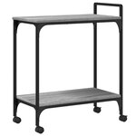 vidaXL Chariot de cuisine sonoma gris 60 5x31x72 5cm bois d'ingénierie