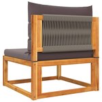 vidaXL Salon de jardin avec coussins 11 Pièces bois massif d'acacia