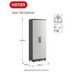 Keter Armoire de rangement avec étagères Gear Noir et gris 182 cm