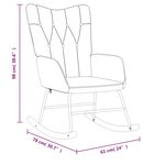 vidaXL Chaise à bascule Gris foncé Tissu