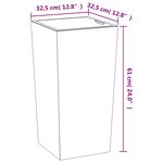 vidaXL Jardinière et intérieur amovible anthracite 21/49L aspect béton