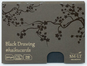 SM-LT Cartes Haïku - Dessin - Noir - 24 feuilles - 300gsm