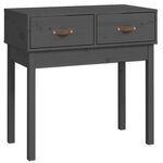 vidaXL Table console Gris 76 5x40x75 cm Bois massif de pin