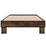 vidaXL Cadre de lit sans matelas chêne fumé 100x200 cm