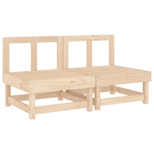 vidaXL Canapés centraux de jardin 2 Pièces bois de pin massif