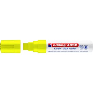 Marqueur Craie Liquide 4090 Jaune fluorescent Pointe Biseautée 4-15 mm x 5 EDDING