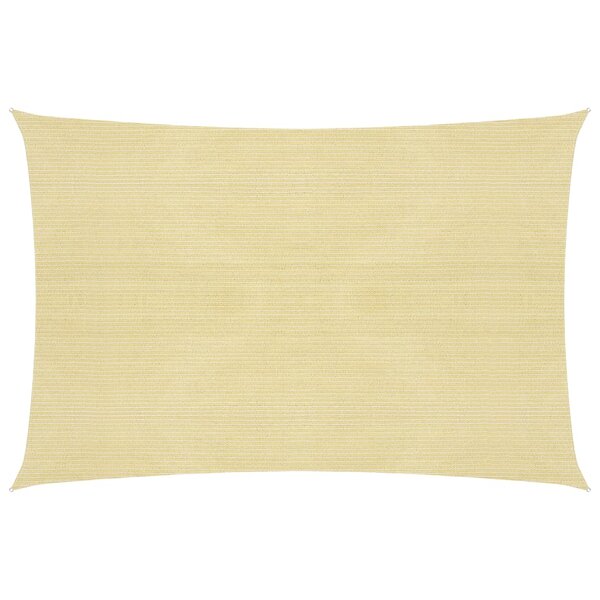 vidaXL Voile d'ombrage 160 g/m² Beige 5x6 m PEHD
