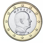 Monnaie 1 euro commémorative monaco 2020 - albert ii