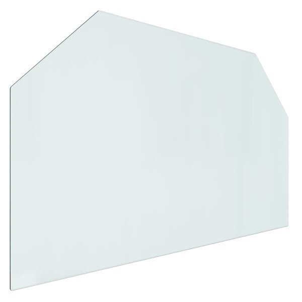 vidaXL Plaque de verre pour cheminée hexagonale 100x60 cm