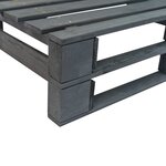 vidaXL Canapé de jardin palette avec coussins gris Pinède