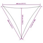 vidaXL Voile d'ombrage 160 g/m² Taupe 4x4x4 m PEHD