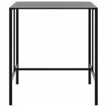 vidaXL Table de bar noir 100x100x110 cm acier enduit de poudre
