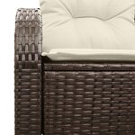 vidaXL Canapé de jardin 2 places avec coussins en poly rotin marron
