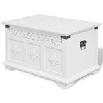 vidaXL Ensemble de deux coffres de rangement Blanc