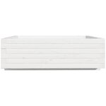 vidaXL Jardinière blanc 80x80x26 5 cm bois de pin massif