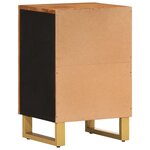 vidaXL Armoire bain marron et noir 38x33 5x58 cm bois massif manguier