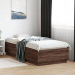 vidaXL Cadre de lit sans matelas chêne marron 90x200 cm