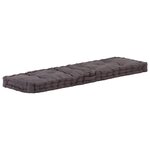 vidaXL Coussin de plancher de palette Coton 120x40x7 cm Anthracite