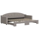 vidaXL Lit de jour avec lit gigogne taupe 80x200 cm tissu