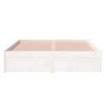 vidaXL Cadre de lit sans matelas blanc bois massif 120x190 cm