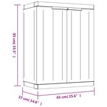 vidaXL Armoire de rangement d'extérieur gris et noir 65x37x85 cm PP