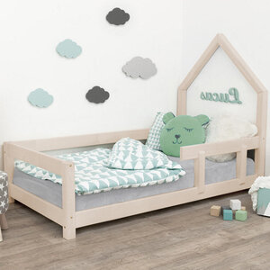 Lit cabane enfant POPPI 80 x 180 beige 1