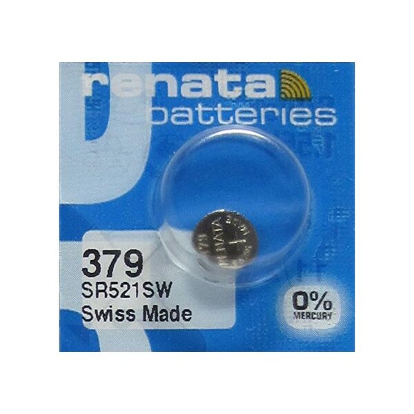 Blister de 1 Pile bouton oxyde argent X379 SR521SW RENATA