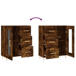 vidaXL Buffet chêne fumé 69 5x34x90 cm bois d'ingénierie