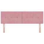 Tête de lit capitonnée rose 140 cm en velours