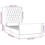 vidaXL Cadre de lit sans matelas taupe 100x200 cm tissu