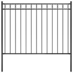 vidaXL Clôture de jardin Acier 1 7x1 m Noir