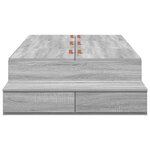 vidaXL Cadre de lit de rangement Gris Sonoma 80x200 cm