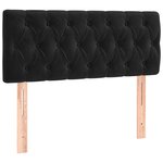 vidaXL Sommier à lattes de lit avec matelas et LED Noir 90x190 cm
