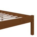 vidaXL Cadre de lit sans matelas marron miel bois massif 120x200 cm