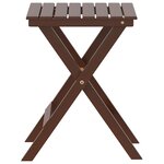 vidaXL Table d’appoint pliable marron bois de peuplier massif